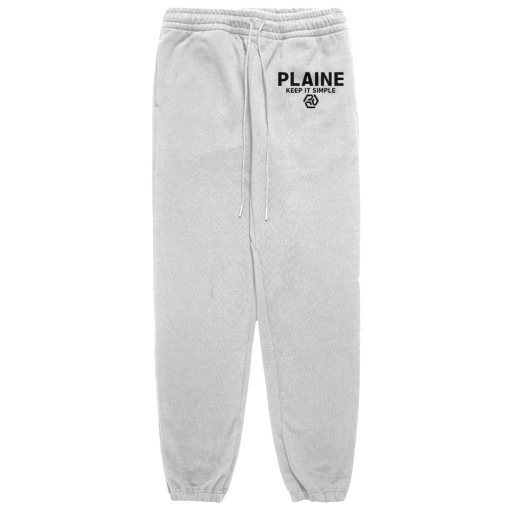 Plaine White Sweatpants Keep It Simple Logo Men’s‎ Small Streetwear NWOT